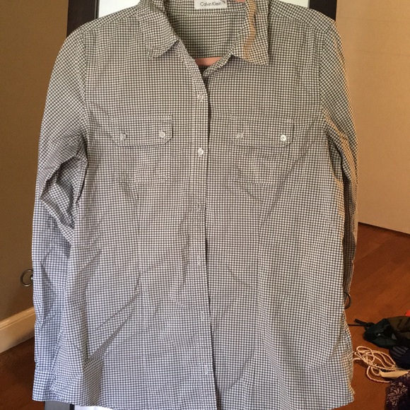 Calvin Klein checkered top - Picture 1 of 4